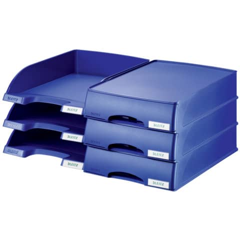 Vaschetta portacorrispondenza Leitz PLUS STANDARD in polistirene A4 blu 52270235